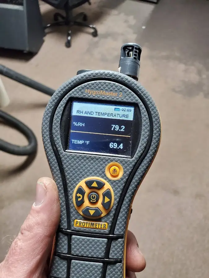 Moisture meter humidity assessment for Mold Remediation & Removal in Sturtevant