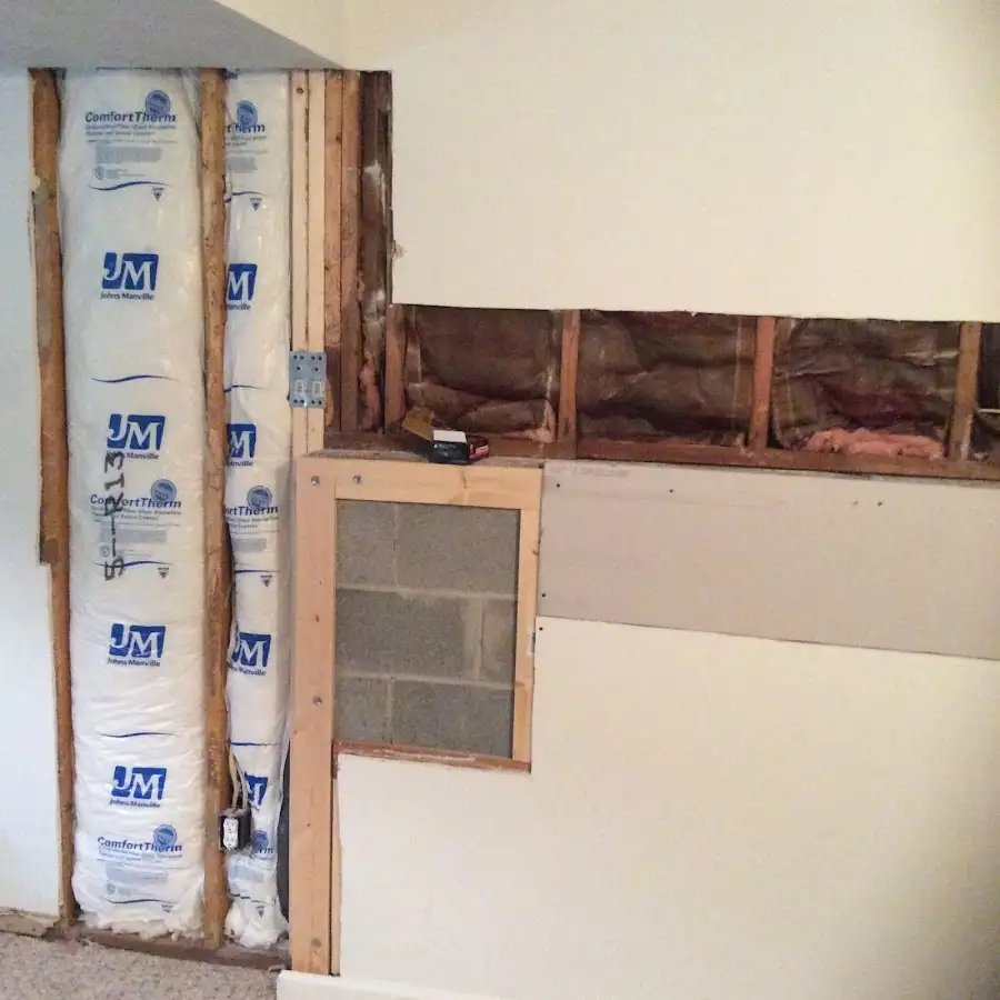 Wall insulation replacement during Structural Drying in Sturtevant